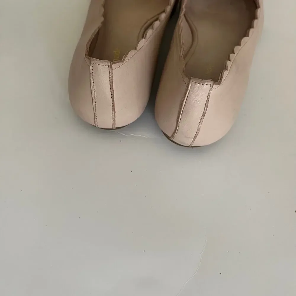 Kate Spade ‘Elent' Women's 8.5M Flex Scalloped Pink Pointed Toe Ballet Flat